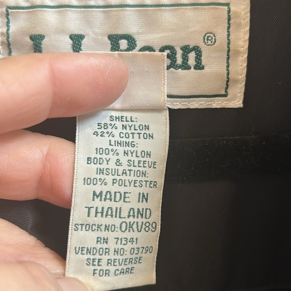 LL Bean Womens Black Primaloft Insulated Jacket Size Large - Picture 3 of 8